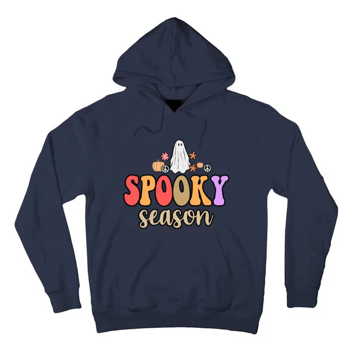 Spooky Season Floral Hippie Ghost Tall Hoodie