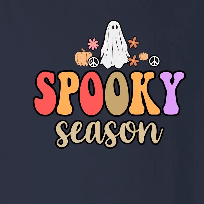 Spooky Season Floral Hippie Ghost Toddler Long Sleeve Shirt