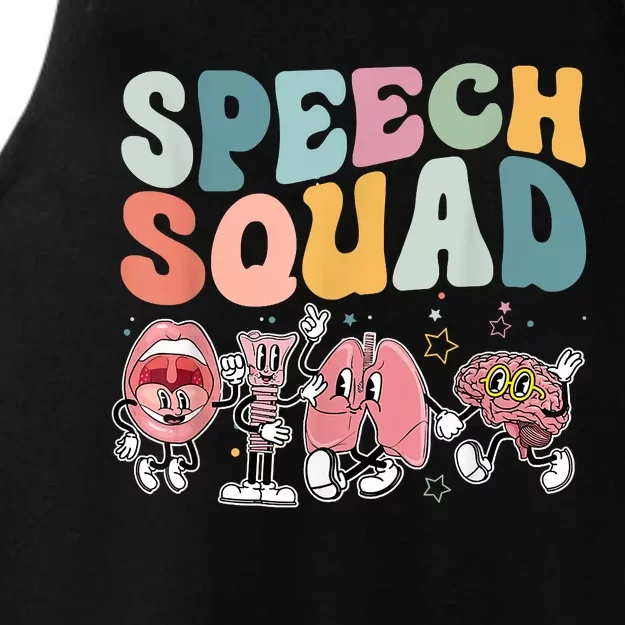 Speech Squad Funny Speech Therapy Speech Pathologist Ladies Tri-Blend Wicking Tank