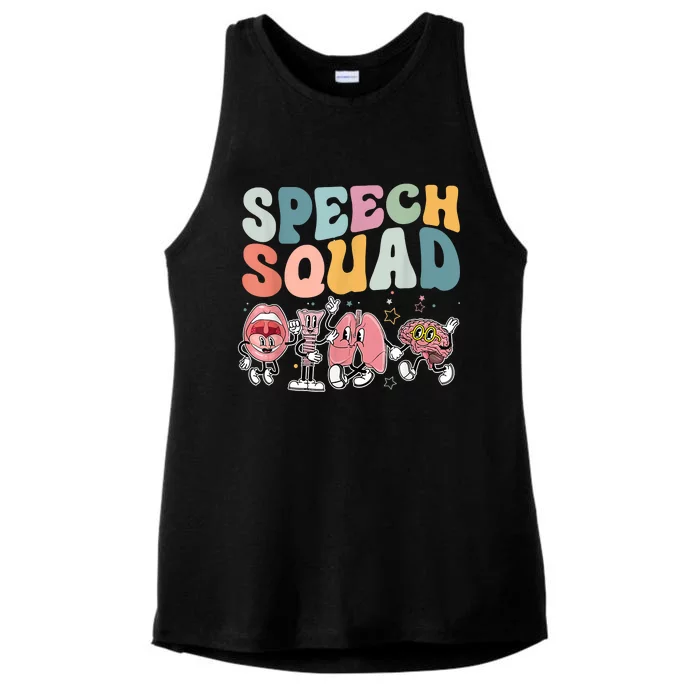 Speech Squad Funny Speech Therapy Speech Pathologist Ladies Tri-Blend Wicking Tank