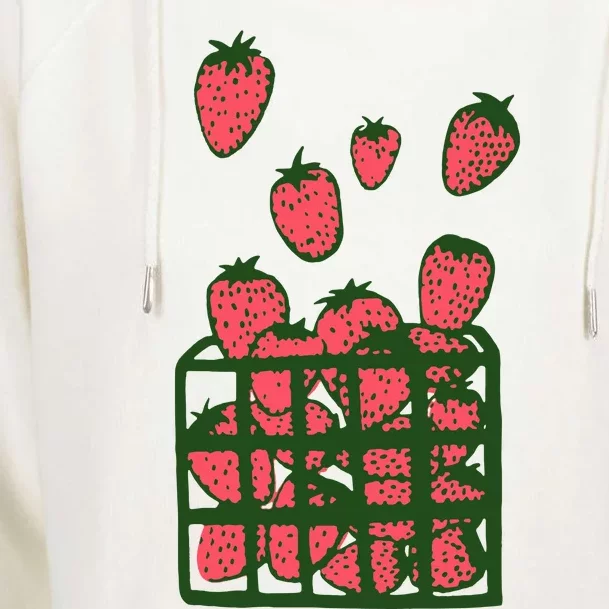 Strawberry Shirts Foodie Gift Womens Funnel Neck Pullover Hood