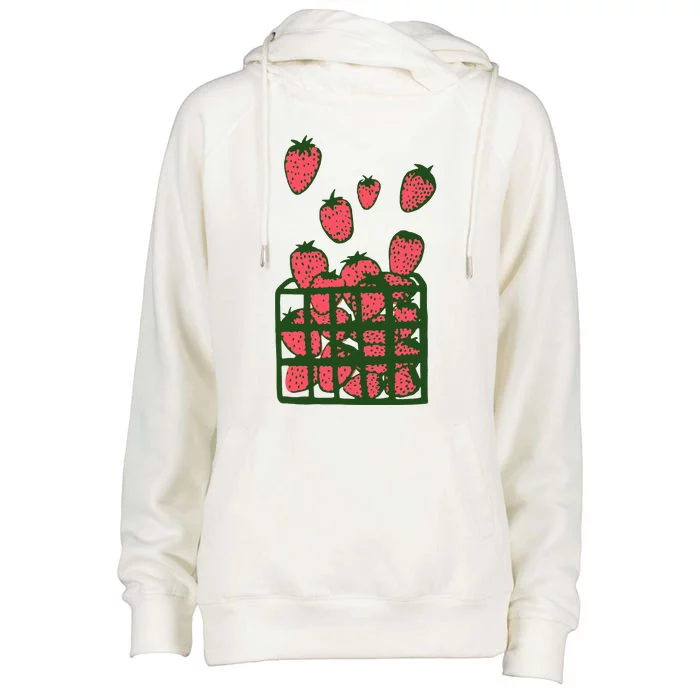 Strawberry Shirts Foodie Gift Womens Funnel Neck Pullover Hood