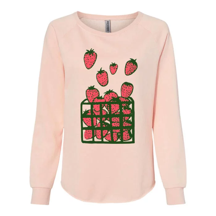 Strawberry Shirts Foodie Gift Womens California Wash Sweatshirt