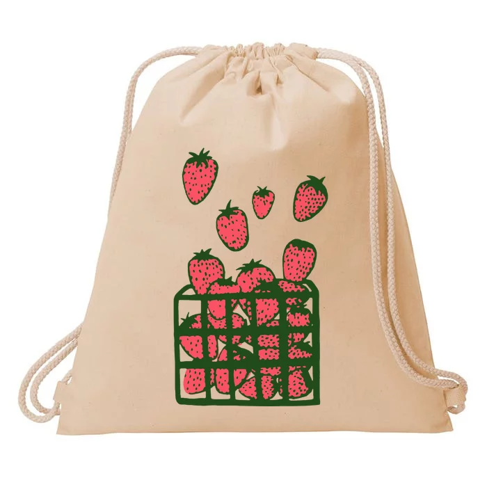 Strawberry Shirts Foodie Gift Drawstring Bag