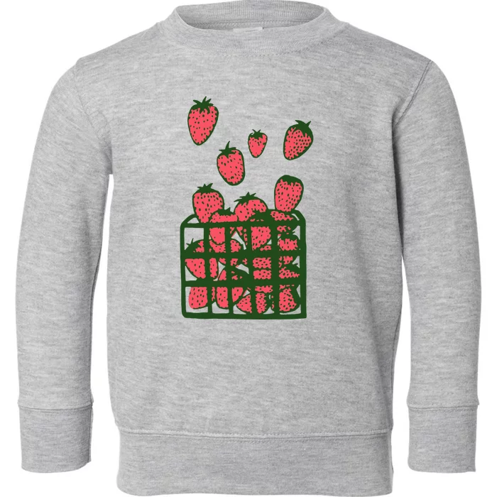 Strawberry Shirts Foodie Gift Toddler Sweatshirt