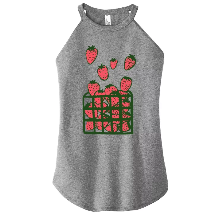 Strawberry Shirts Foodie Gift Women’s Perfect Tri Rocker Tank