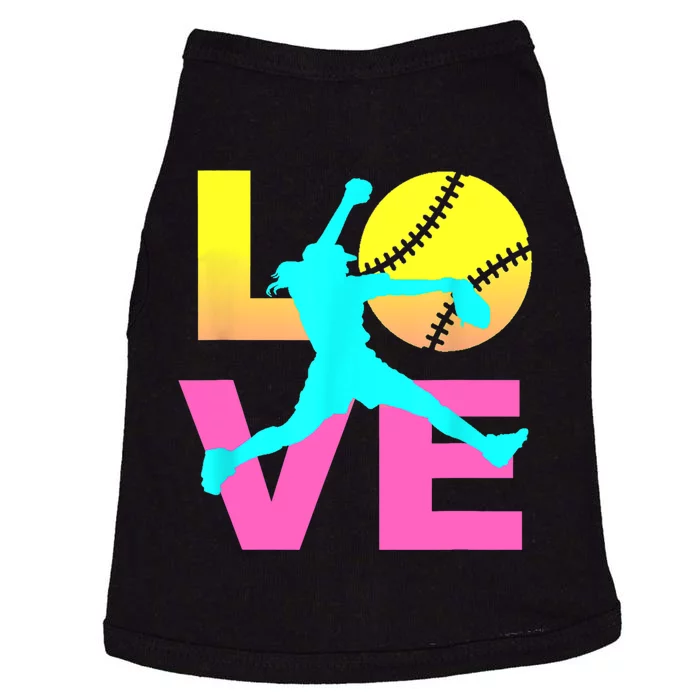 Softball Sport Love Hobby Doggie Tank