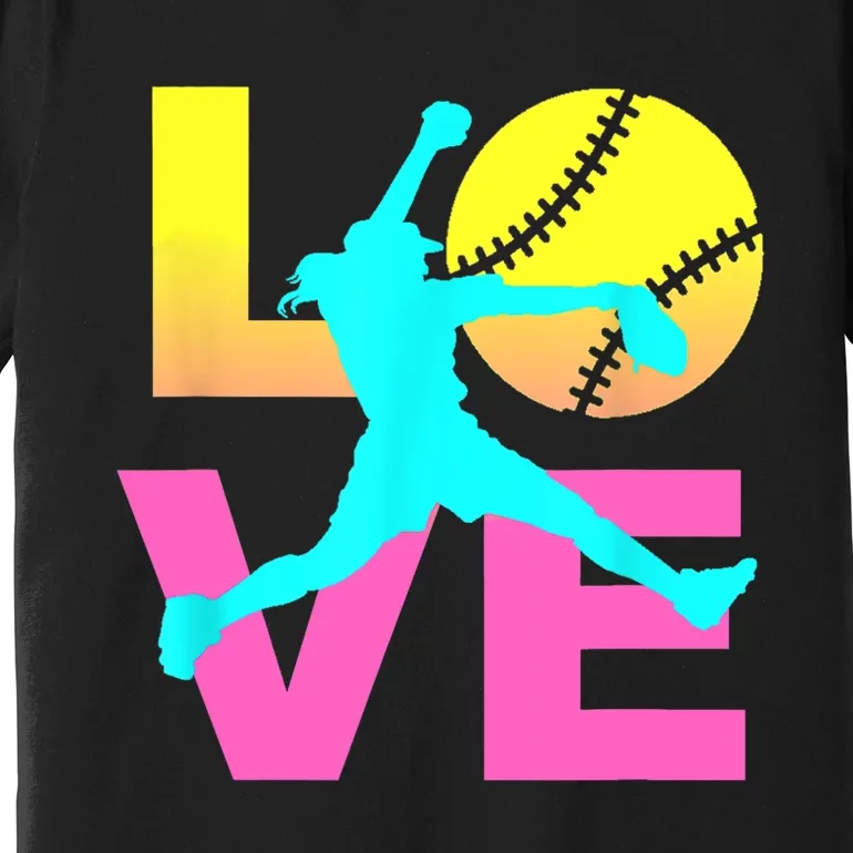 Softball Sport Love Hobby Premium T-Shirt