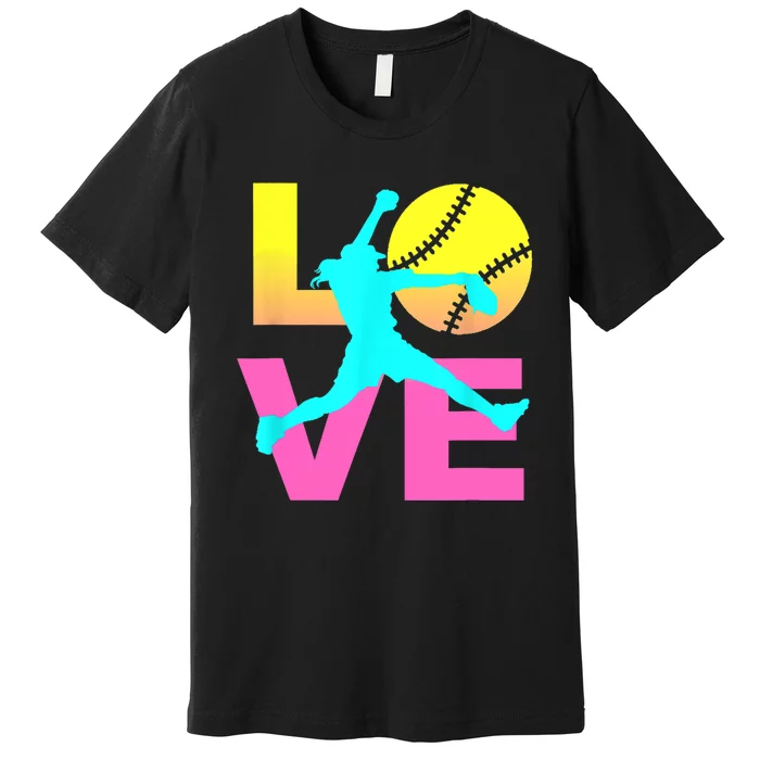 Softball Sport Love Hobby Premium T-Shirt