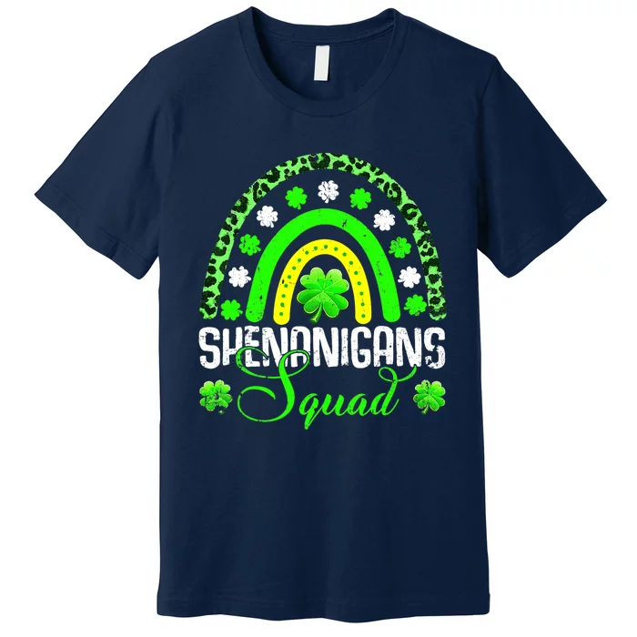 Shenanigans Squad Funny St Patricks Day Costume Rainbow Gift Premium T-Shirt