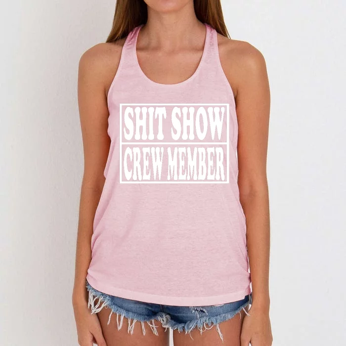 Shit Show Funny Saying Sarcastic Women's Knotted Racerback Tank