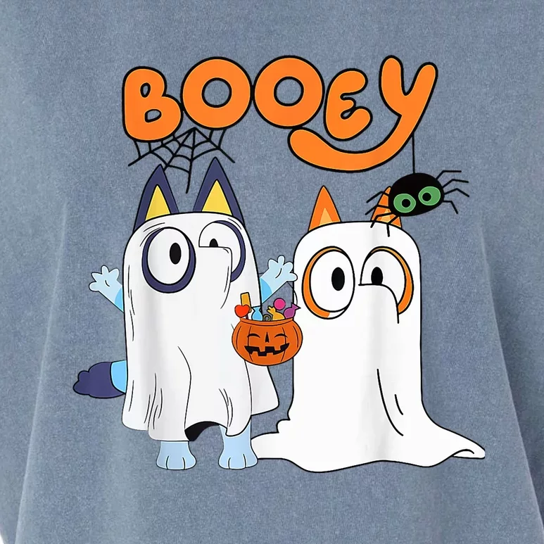 Spooky Season Funny Ghost Booey Halloween Garment-Dyed Women's Muscle Tee