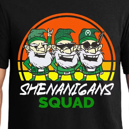 Shenanigans Squad Funny Gnomes st patrick green irish Pajama Set