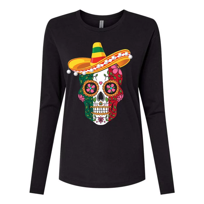 SUGAR SKULL FUNNY CINCO DE MAYO T Womens Cotton Relaxed Long Sleeve T-Shirt