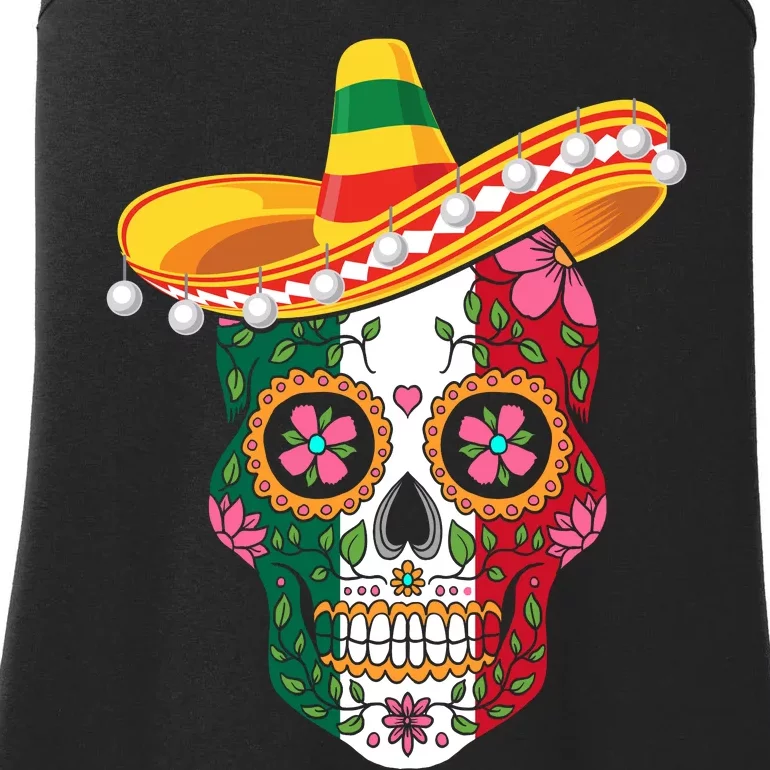 SUGAR SKULL FUNNY CINCO DE MAYO T Ladies Essential Tank