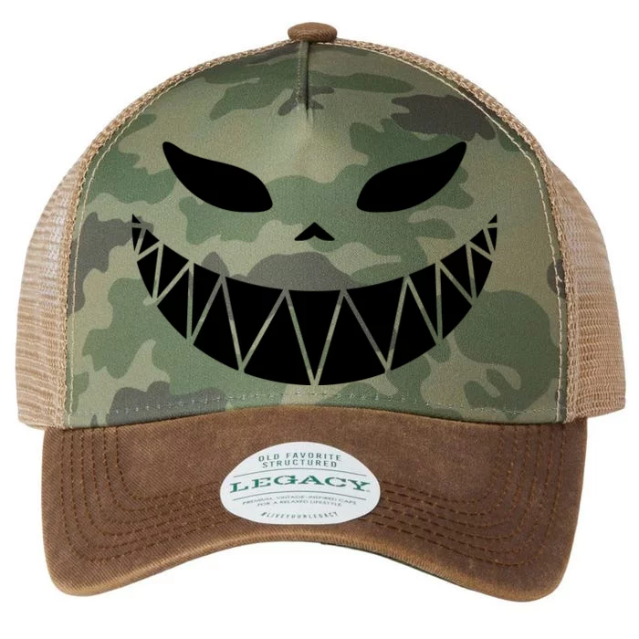 Scary Smiling Face Custom Halloween Legacy Tie Dye Trucker Hat