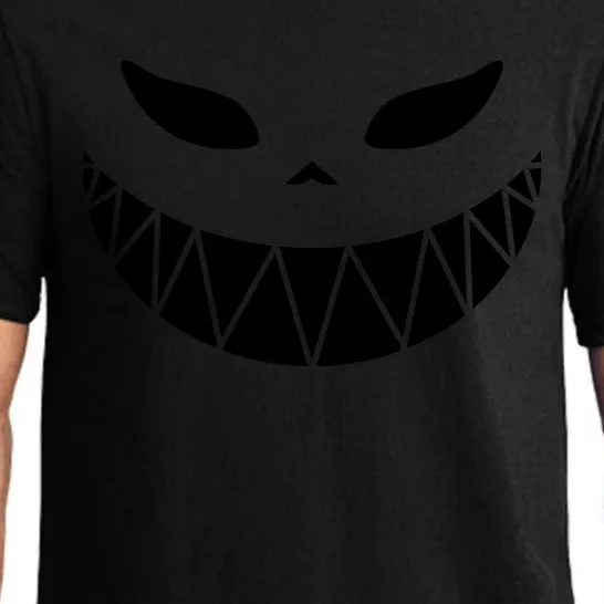 Scary Smiling Face Custom Halloween Pajama Set