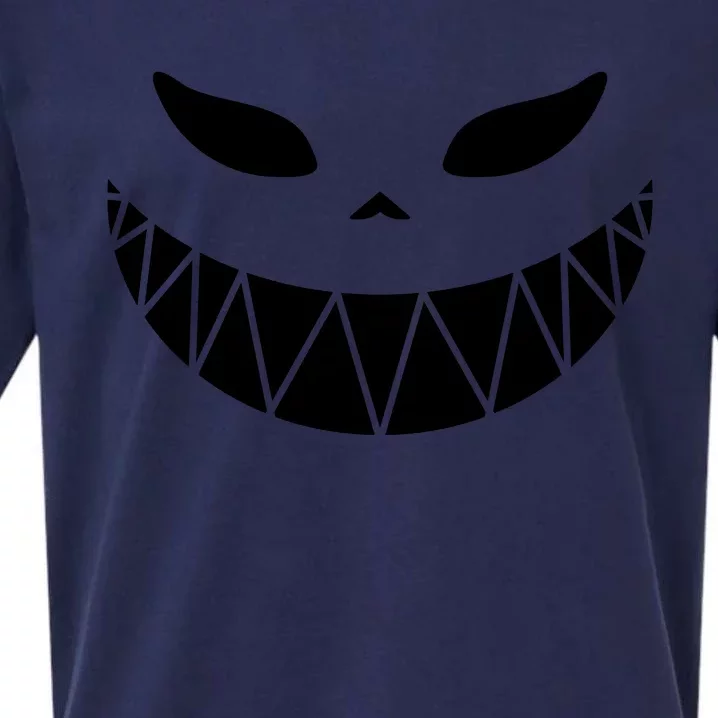 Scary Smiling Face Custom Halloween Sueded Cloud Jersey T-Shirt