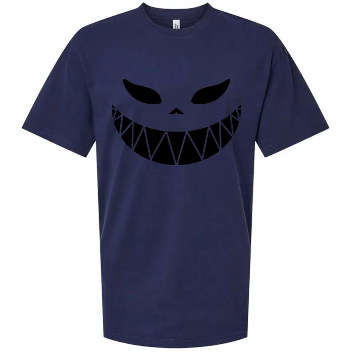 Scary Smiling Face Custom Halloween Sueded Cloud Jersey T-Shirt