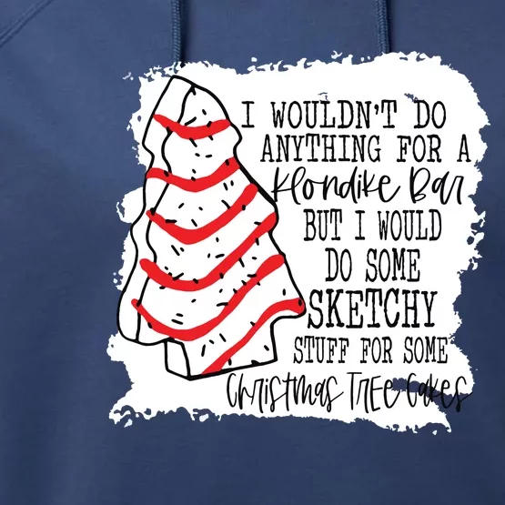 Sketchy Stuff For Some Christmas Tree Cakes Classic Performance Fleece Hoodie