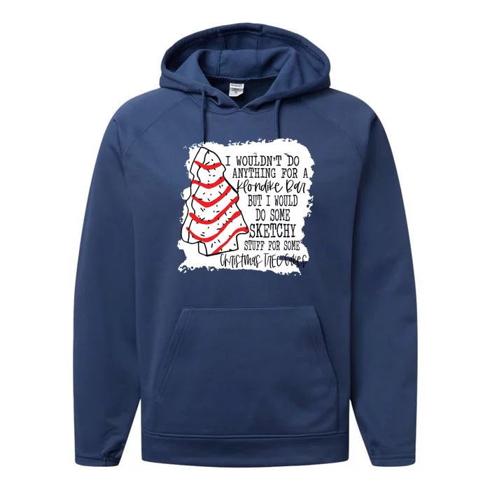 Sketchy Stuff For Some Christmas Tree Cakes Classic Performance Fleece Hoodie