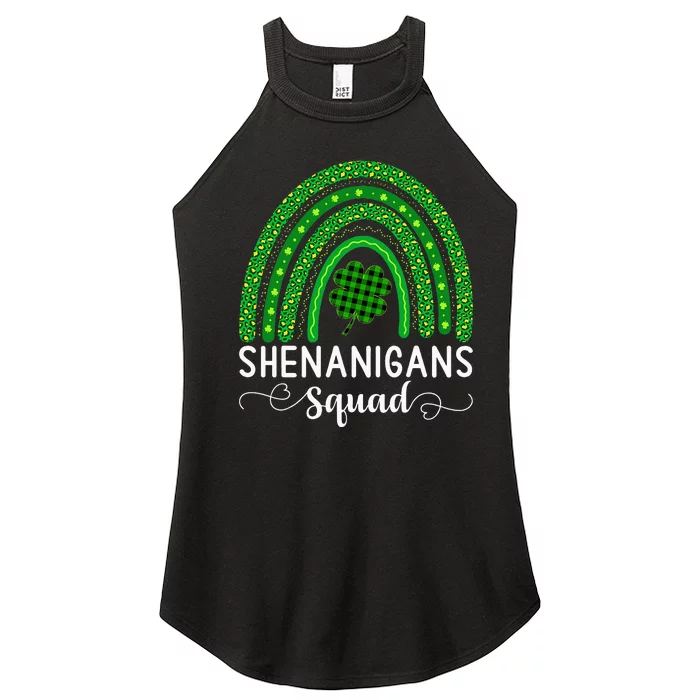 Shenanigans Squad Funny St Patricks Day Shamrock Women’s Perfect Tri Rocker Tank