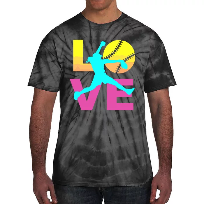 Softball Shirts For Girl Love Tie-Dye T-Shirt