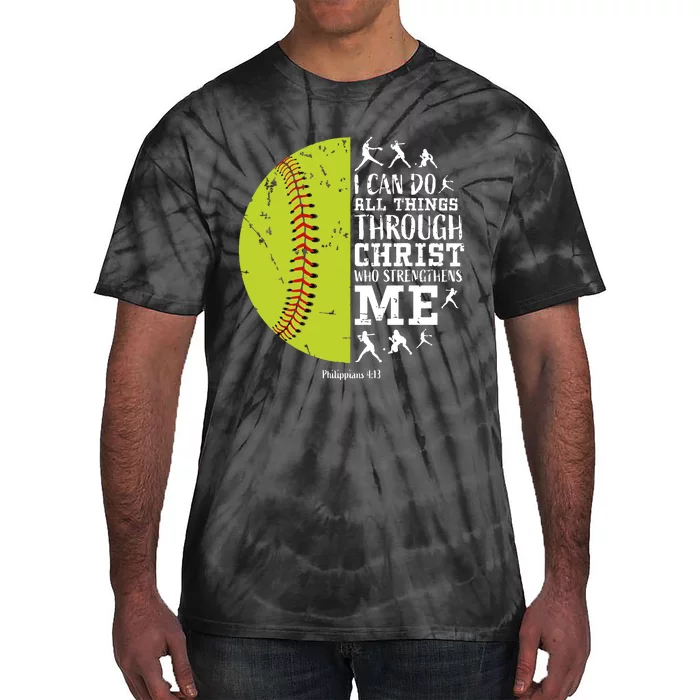 Softball Shirts For Women Gifts Softball T Shirts Girl Tie-Dye T-Shirt