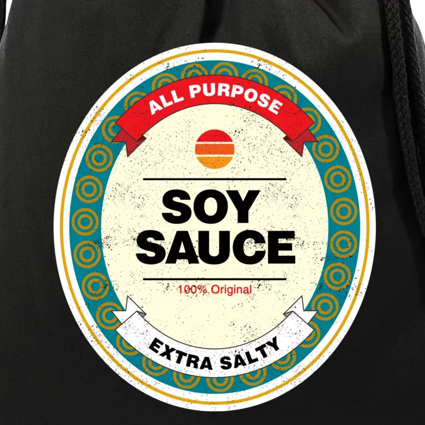 Soy Sauce Funny Costume Vegan Soy Sauce Funny Sushi Matching Group Halloween Cos Drawstring Bag