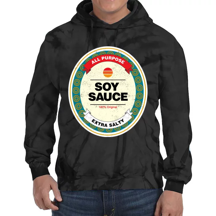 Soy Sauce Funny Costume Vegan Soy Sauce Funny Sushi Matching Group Halloween Cos Tie Dye Hoodie