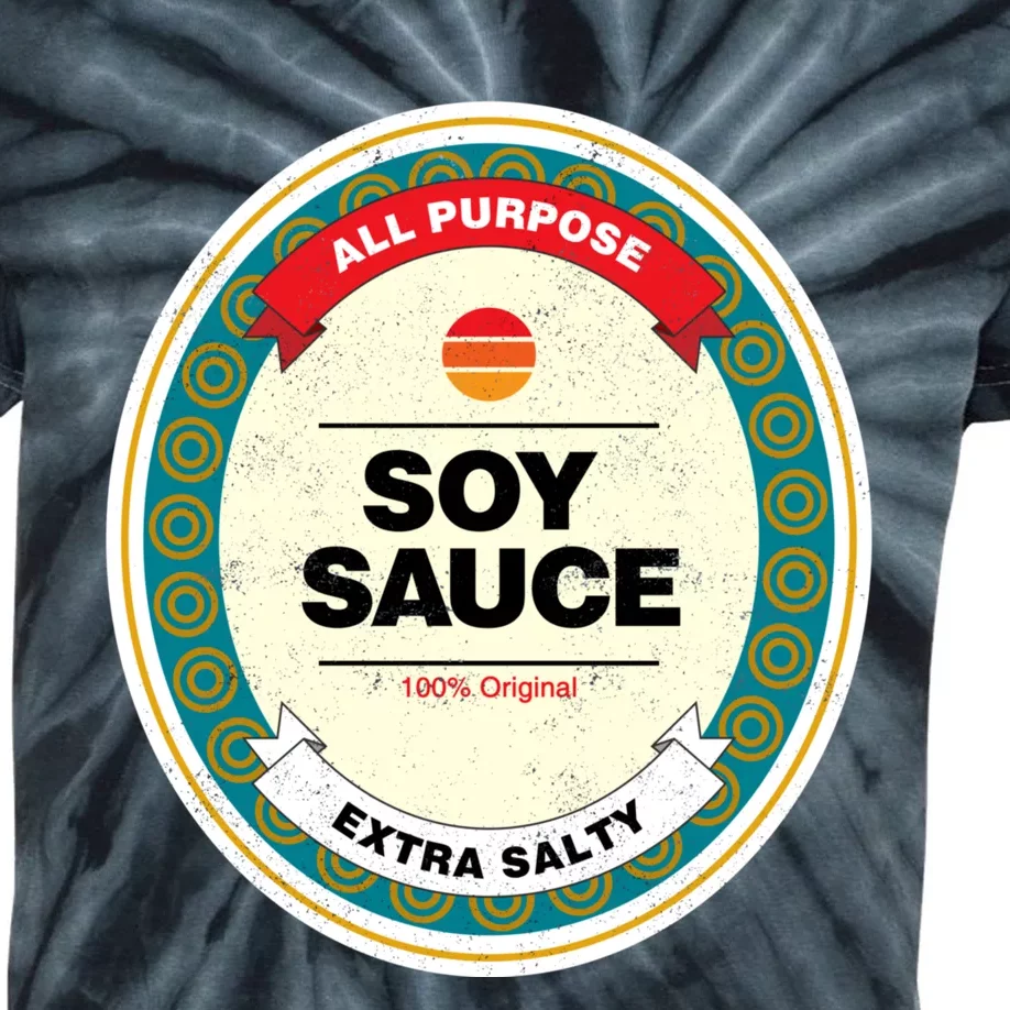 Soy Sauce Funny Costume Vegan Soy Sauce Funny Sushi Matching Group Halloween Cos Kids Tie-Dye T-Shirt