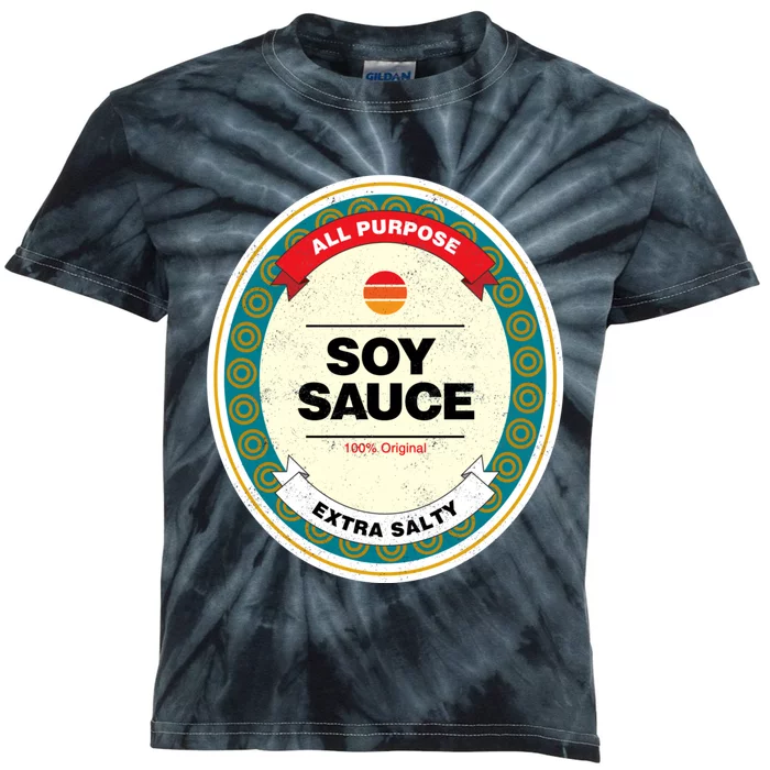 Soy Sauce Funny Costume Vegan Soy Sauce Funny Sushi Matching Group Halloween Cos Kids Tie-Dye T-Shirt