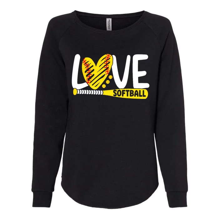 Softball Shirts For Women Teen Girl Love Softball Womens California Wash Sweatshirt