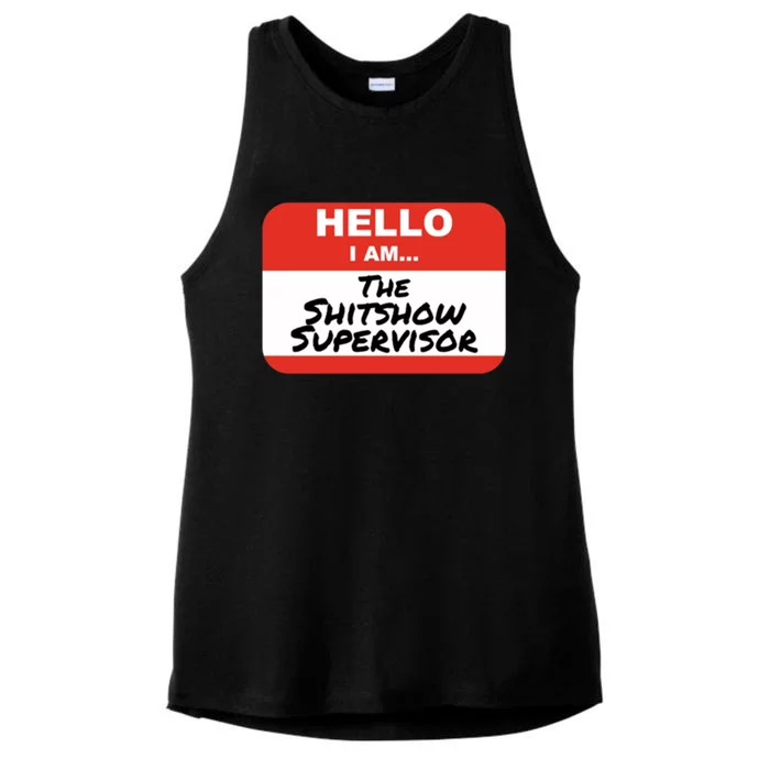 Shitshow Supervisor Funny Manager And Supervisor Ladies Tri-Blend Wicking Tank