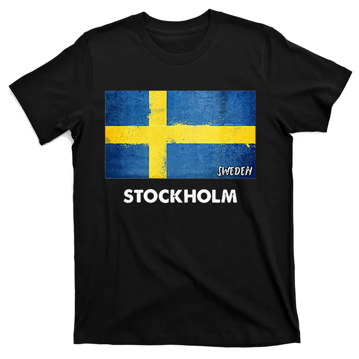 Stockholm Sweden Flag Stockholm T-Shirt