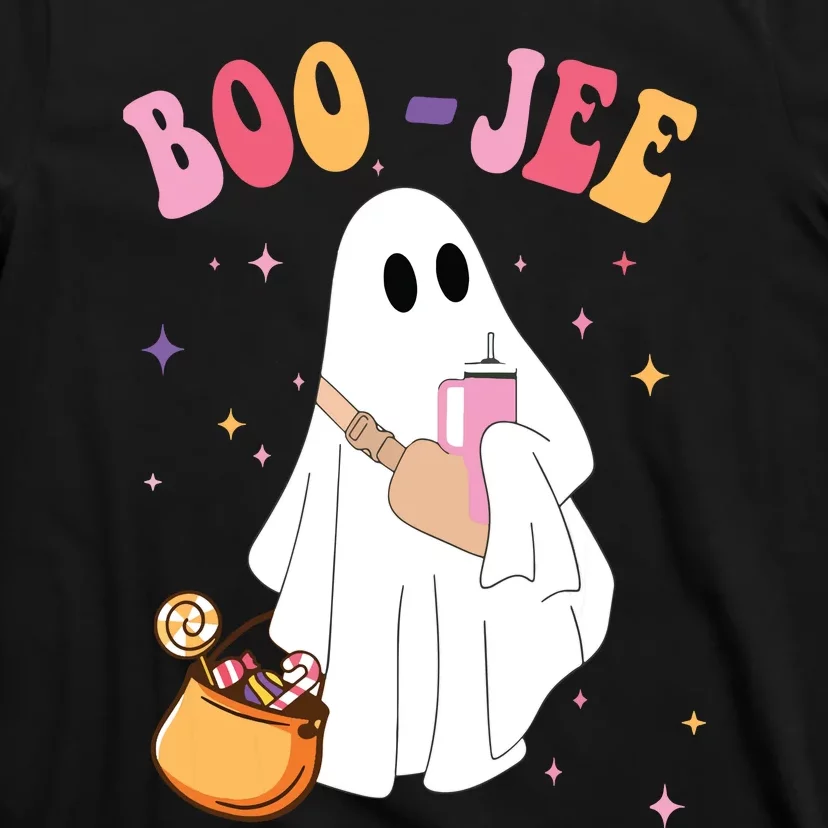 Spooky Season Funny Ghost Halloween Costume Boujee Boo Jee T-Shirt