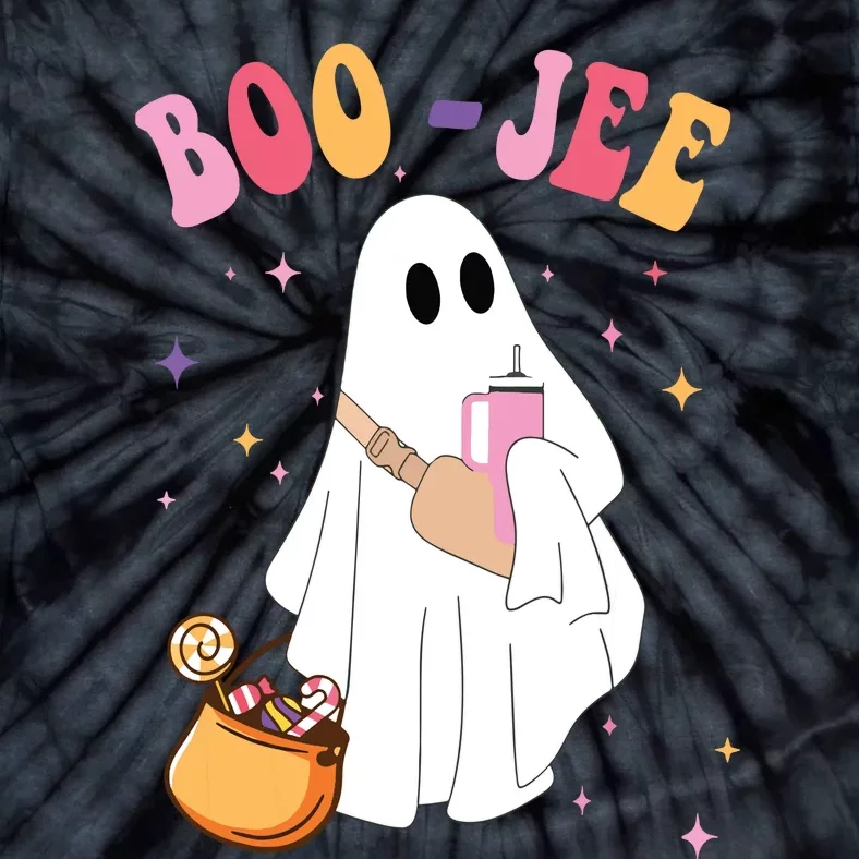 Spooky Season Funny Ghost Halloween Costume Boujee Boo Jee Tie-Dye T-Shirt