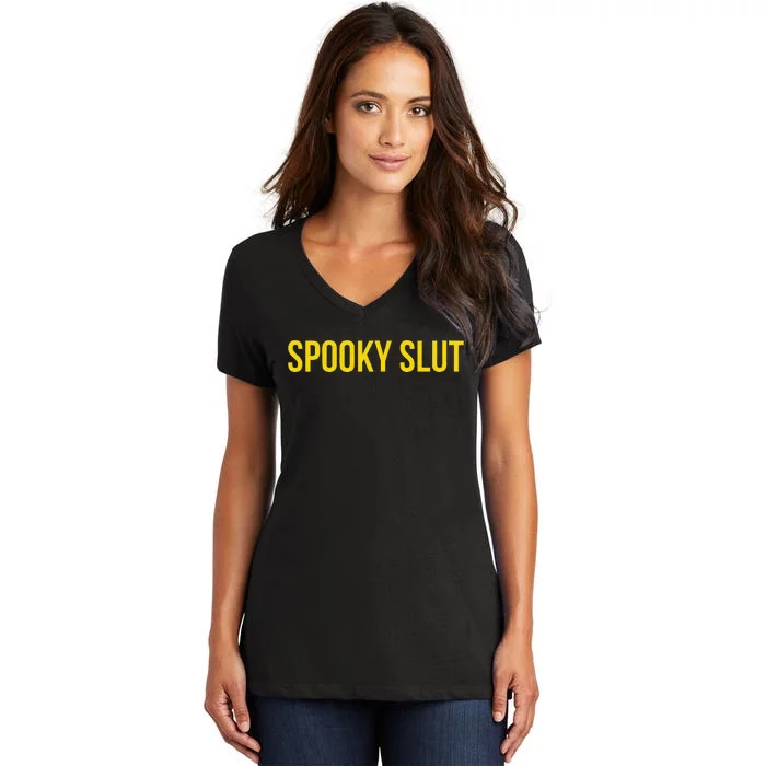 Spooky Slut Funny Halloween Women's V-Neck T-Shirt