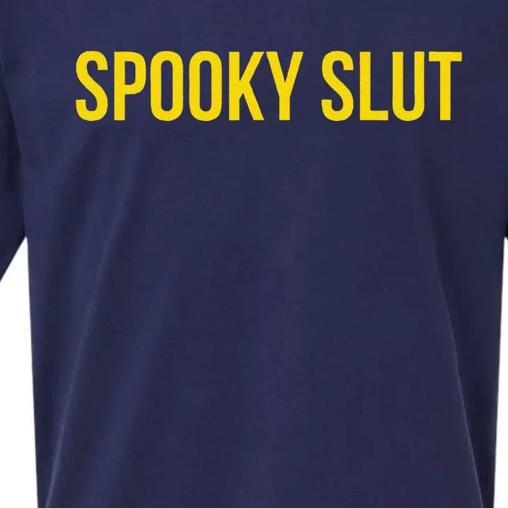 Spooky Slut Funny Halloween Sueded Cloud Jersey T-Shirt