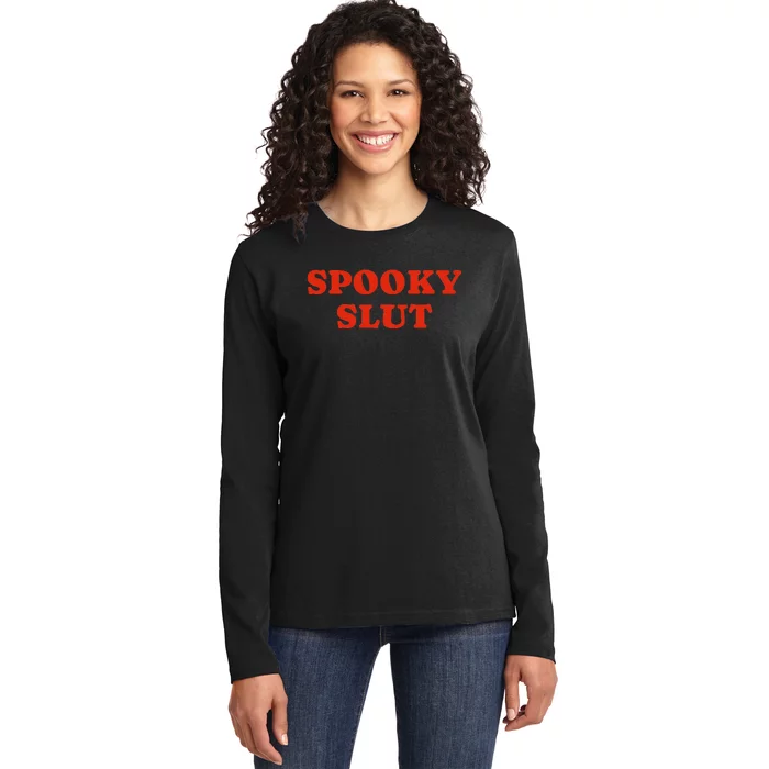 Spooky Slut Funny Halloween Ladies Long Sleeve Shirt