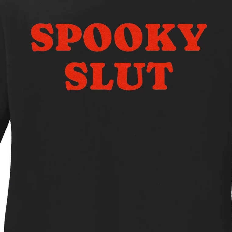 Spooky Slut Funny Halloween Ladies Long Sleeve Shirt