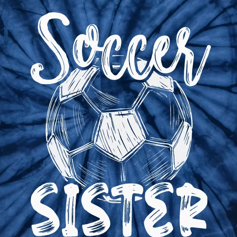 Soccer Sister Family Matching Team Player Soccer Ball Tie-Dye T-Shirt