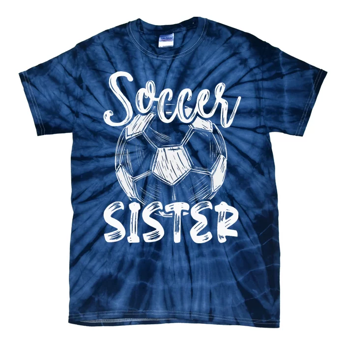 Soccer Sister Family Matching Team Player Soccer Ball Tie-Dye T-Shirt