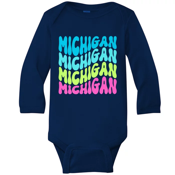 Show Support For Your State Baby Long Sleeve Bodysuit