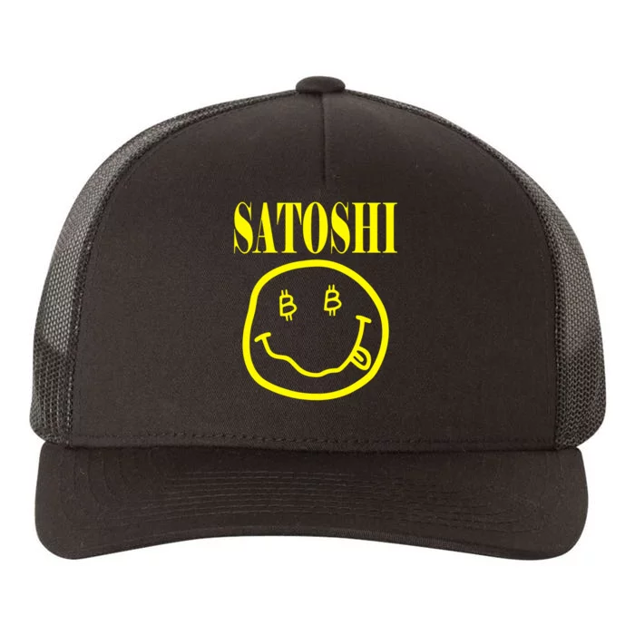 Satoshi Smile Face Yupoong Adult 5-Panel Trucker Hat