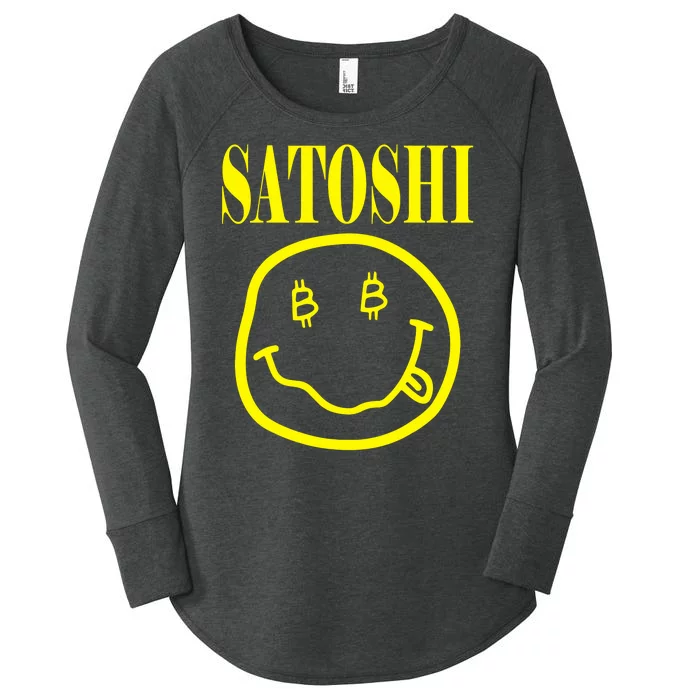 Satoshi Smile Face Women's Perfect Tri Tunic Long Sleeve Shirt