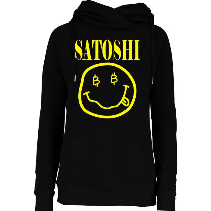 Satoshi Smile Face Womens Funnel Neck Pullover Hood