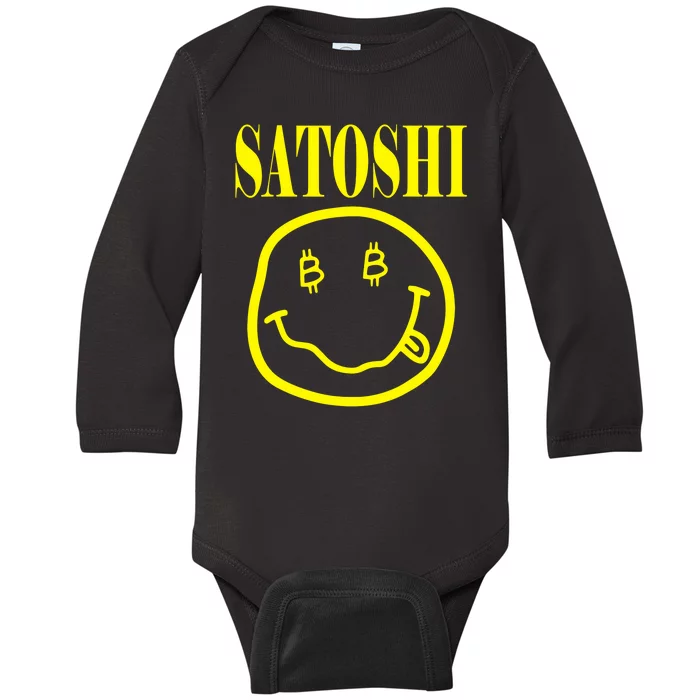 Satoshi Smile Face Baby Long Sleeve Bodysuit