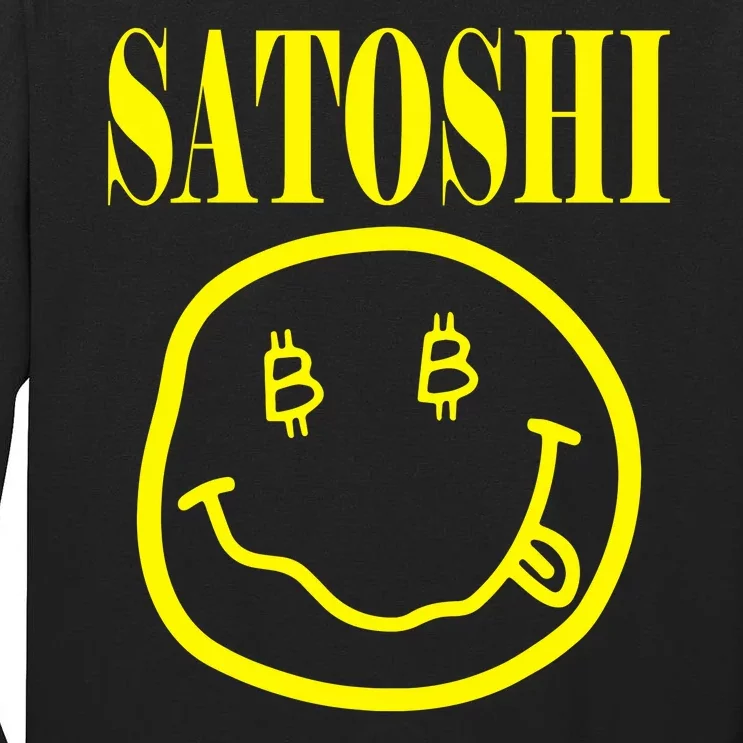 Satoshi Smile Face Tall Long Sleeve T-Shirt