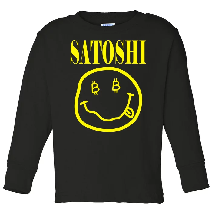 Satoshi Smile Face Toddler Long Sleeve Shirt